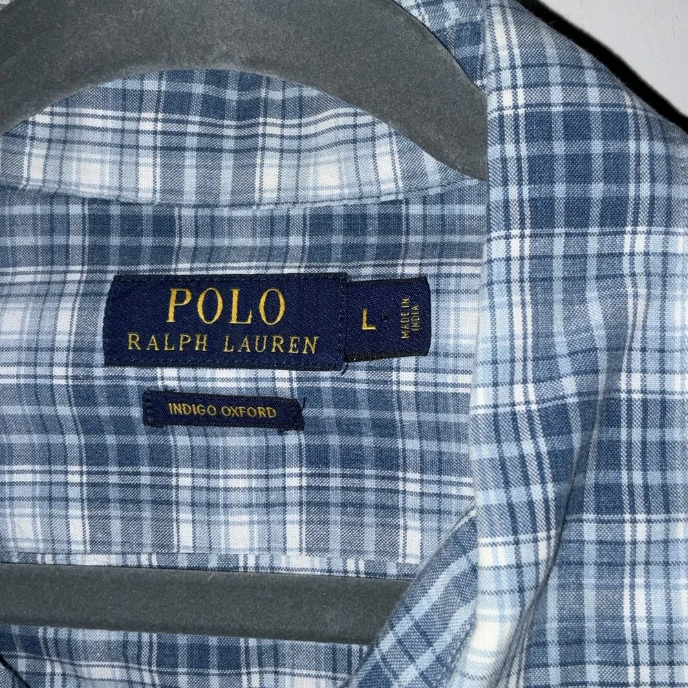 Polo Ralph Lauren Plaid Mens Large Shirt 24x29